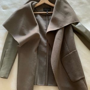 BCBGMAXAZRIA Drape front coat